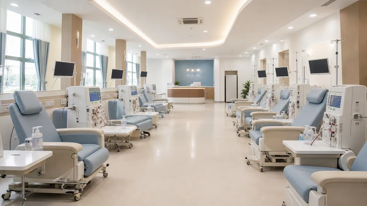 Modern hospital dialysis center